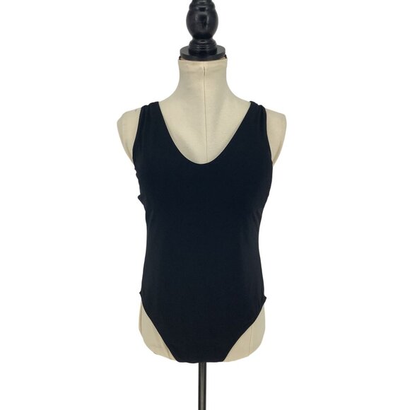 Athleta Black V-Neck One-Piece Swimsuit Size Tall Large - Picture 9 of 9